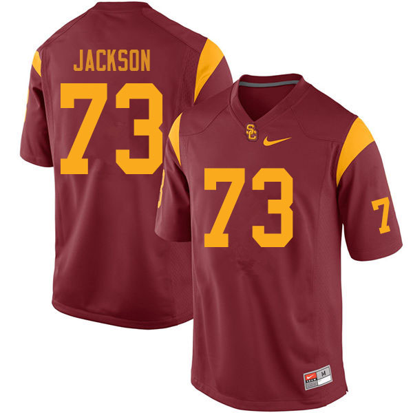 Men #73 Austin Jackson USC Trojans College Football Jerseys Sale-Cardinal